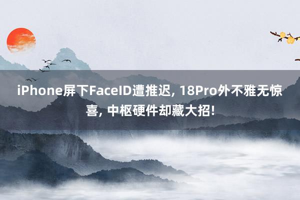 iPhone屏下FaceID遭推迟， 18Pro外不雅无惊喜， 中枢硬件却藏大招!