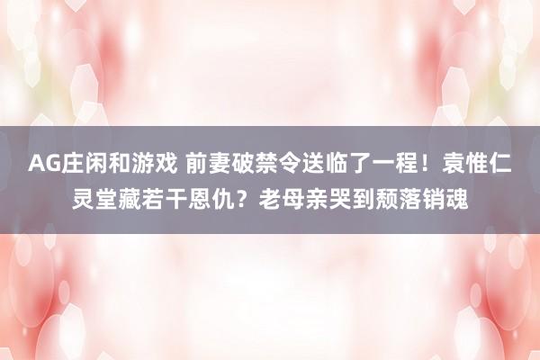 AG庄闲和游戏 前妻破禁令送临了一程！袁惟仁灵堂藏若干恩仇？老母亲哭到颓落销魂