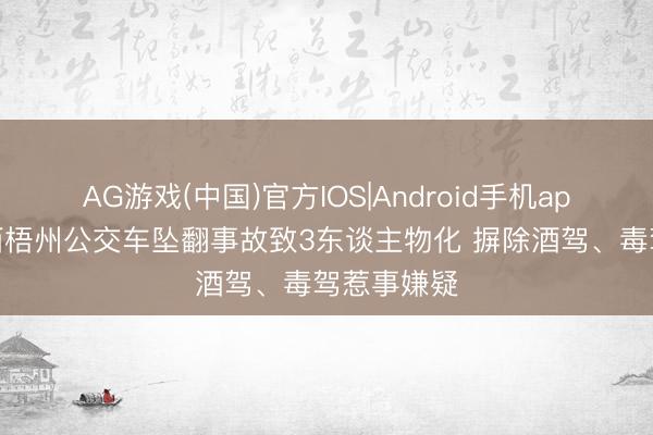AG游戏(中国)官方IOS|Android手机app下载 广西梧州公交车坠翻事故致3东谈主物化 摒除酒驾、毒驾惹事嫌疑