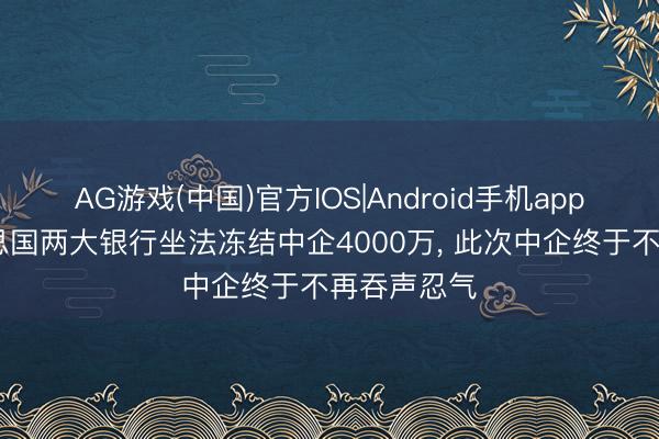AG游戏(中国)官方IOS|Android手机app下载 好意思国两大银行坐法冻结中企4000万， 此次中企终于不再吞声忍气