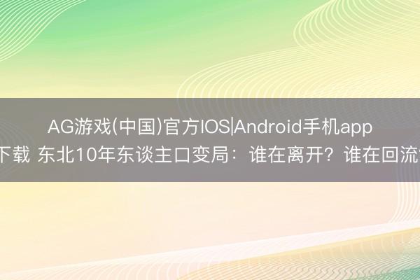 AG游戏(中国)官方IOS|Android手机app下载 东北10年东谈主口变局：谁在离开？谁在回流？