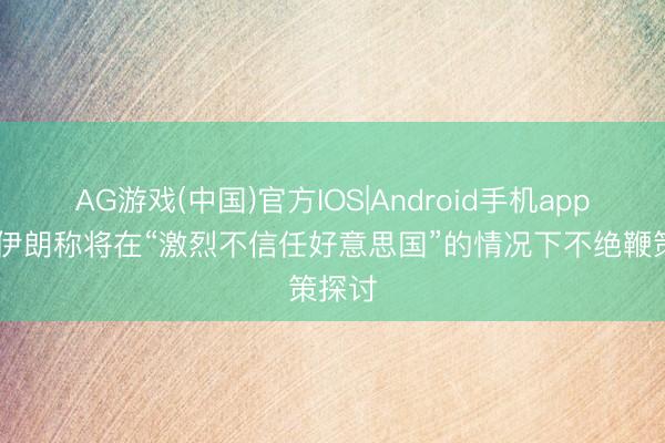 AG游戏(中国)官方IOS|Android手机app下载 伊朗称将在“激烈不信任好意思国”的情况下不绝鞭策探讨