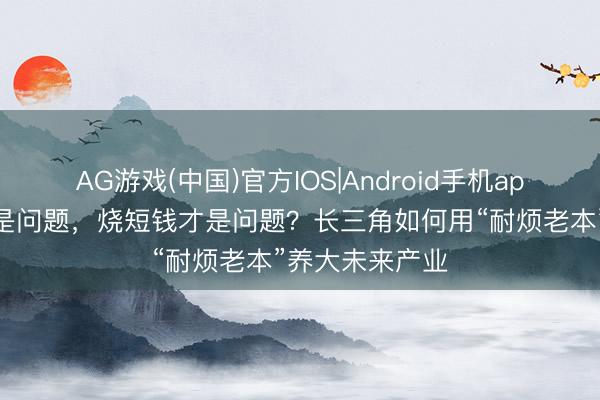 AG游戏(中国)官方IOS|Android手机app下载 烧钱不是问题，烧短钱才是问题？长三角如何用“耐烦老本”养大未来产业